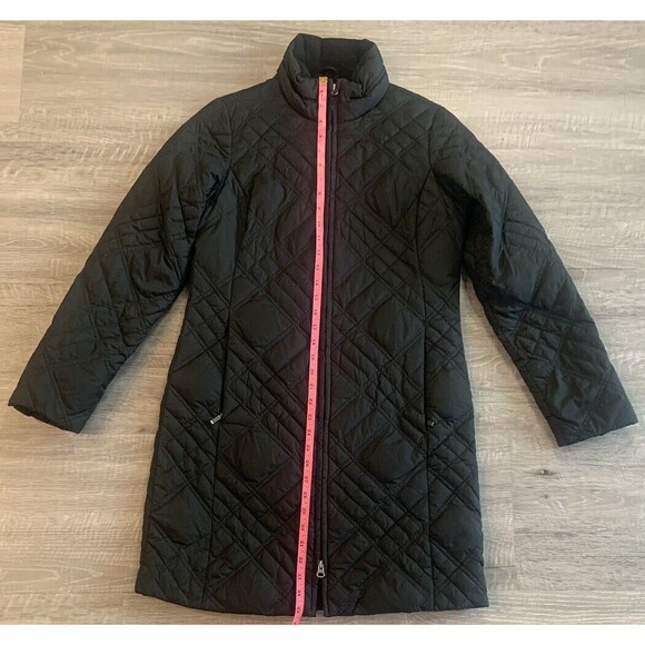 EDDIE BAUER Women's Sz XS Long Black Goose Down Puffer Stadium Winter Coat EUC - Picture 1 of 8